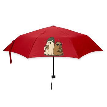 Capybara Geist Meh Becher Boba Tee Beanie - Regenschirm (klein) - Rot - Vorne