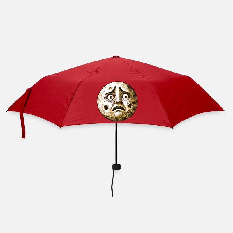 Schreckhafter Mond - Regenschirm (klein) - Rot