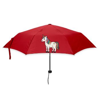 Einhorn - Regenschirm (klein) - Rot - Vorne