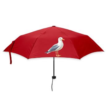 Coastal Clouds Seagull - Umbrella (small) - red - Front