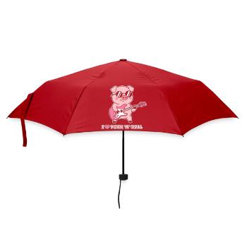Pork n' Roll Pig Guitar - Umbrella (small) - red - Front