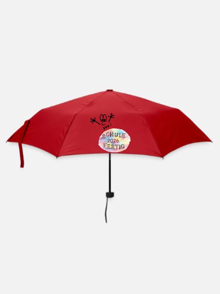 Schule 2026 Abschluß - Regenschirm (klein) - Rot