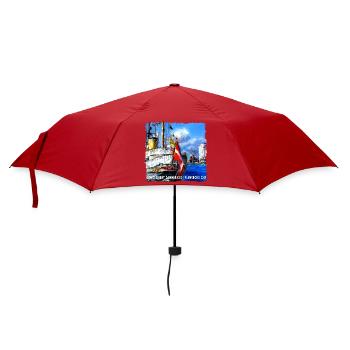 Kongeskibet_dannebro - Regenschirm (klein) - Rot - Vorne