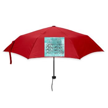 Noisy typo graphics in cyan look - Umbrella (small) - red - Front