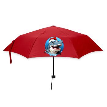 Haie Weihnachten - Regenschirm (klein) - Rot - Vorne