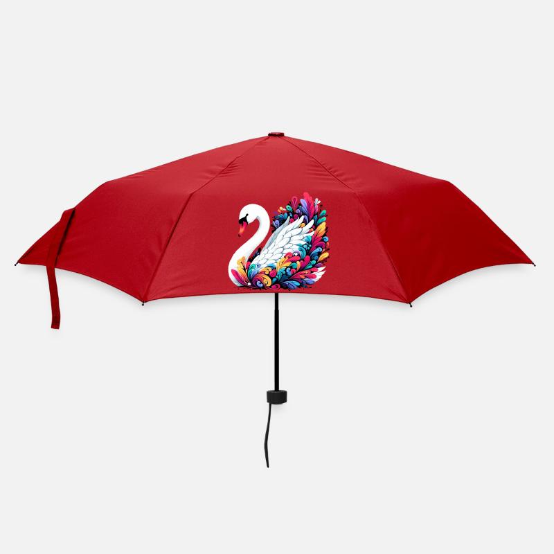 Schwan - Regenschirm (klein) - Rot