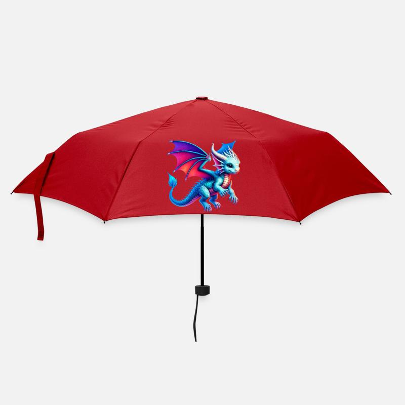 Drache - Regenschirm (klein) - Rot