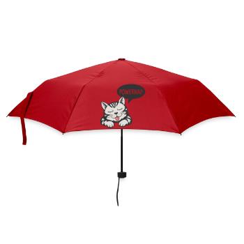 Powernap Cat - Sleeping Motif - Umbrella (small) - red - Front
