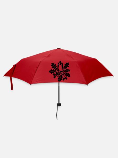 Kristall Eichenblatt Magie Wald - Regenschirm (klein) - Rot