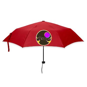  Neonberge mit Sonne  - Regenschirm (klein) - Rot - Vorne
