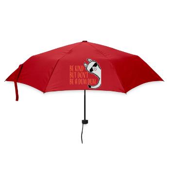 Be kind but don't be a dum dum Freundlich Lama - Regenschirm (klein) - Rot - Vorne