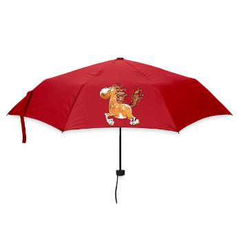 Flottes Pferd I Pferdemotiv Fun - Regenschirm (klein) - Rot - Vorne