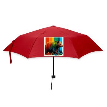 Bär - Regenschirm (klein) - Rot - Vorne