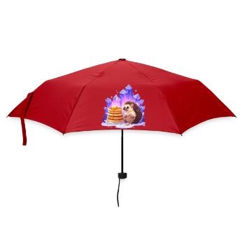 Hedgehog with pancakes and crystals - Umbrella (small) - red - Front