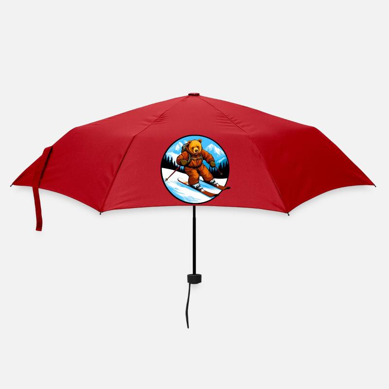 Ski Bär - Regenschirm (klein) - Rot