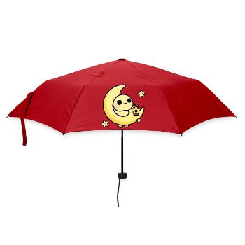 Moonlit Cute Moon with Star Lantern - Umbrella (small) - red - Front