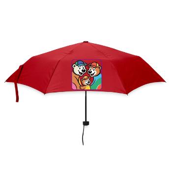 Bärenfamilie - Regenschirm (klein) - Rot - Vorne