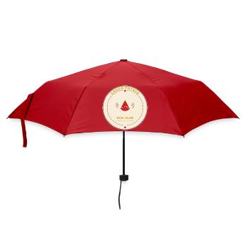 Couch Potato Run Club Badge - Umbrella (small) - red - Front