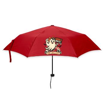 Geist Halloween Kämpferin - Regenschirm (klein) - Rot - Vorne