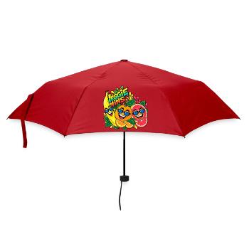 Veggie Wins Obst - Regenschirm (klein) - Rot - Vorne