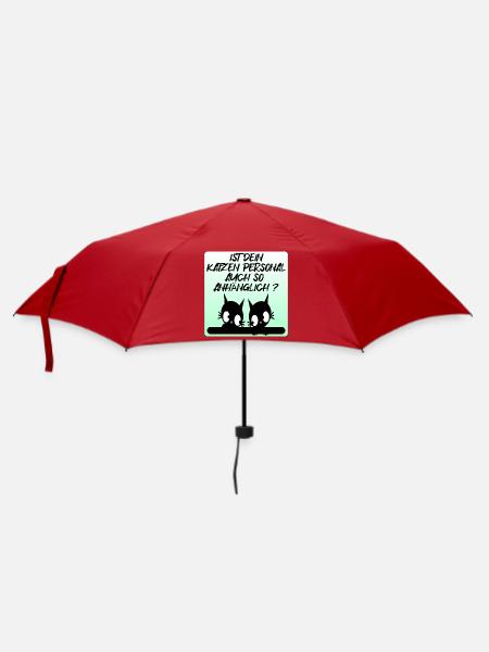 Katzensprüche Katzen - Regenschirm (klein) - Rot