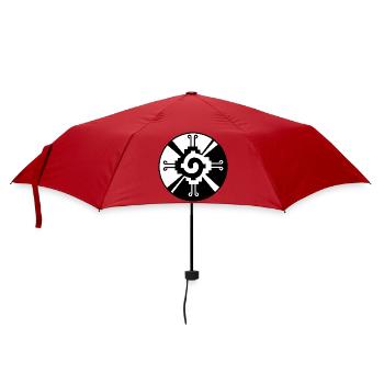 Galactic Butterfly Hunab Ku - aztec symbol - Umbrella (small) - red - Front