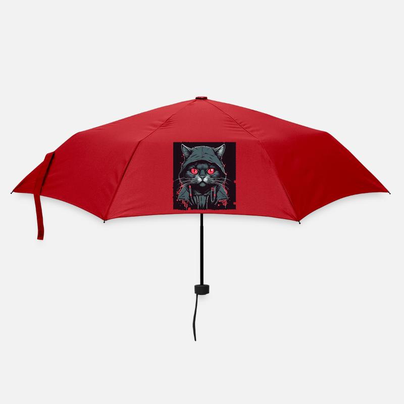 Hacker cat - Umbrella (small) - red