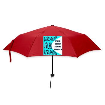 URLAUB - SONNE - RUHE - SOMMERFERIEN - ESSEN - Regenschirm (klein) - Rot - Vorne