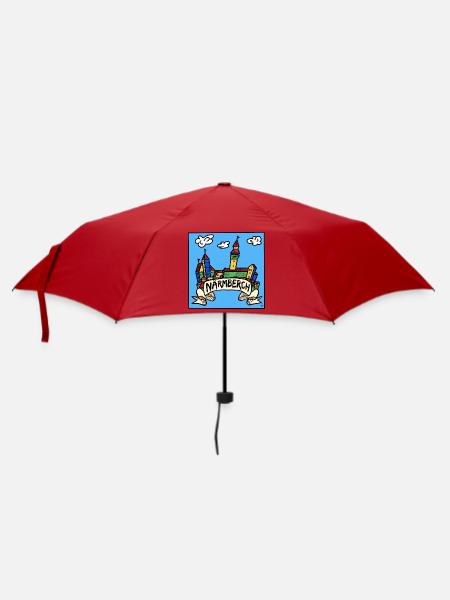Närmberch - Pop-Art - Fränkisch - Regenschirm (klein) - Rot