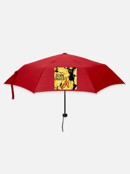 Erdschicht Kunstdruck mit Kratzspuren Australien - Regenschirm (klein) - Rot