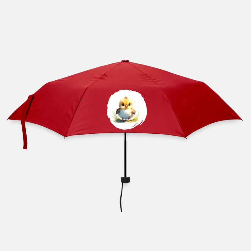 Aquarelle de poussin - Parapluie standard - rouge