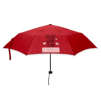Muttertagssprüche | Alles Liebe Mama - Regenschirm (klein) - Rot - Vorne