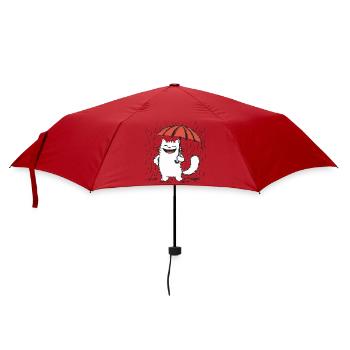 Chat heureux sous la pluie - Parapluie standard - rouge - Devant