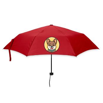 Kyi Leo Hunderasse Cartoon Figur Kawaii Clipart - Regenschirm (klein) - Rot - Vorne