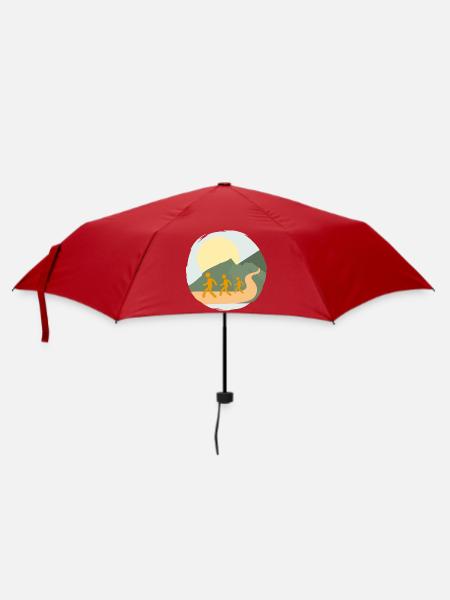 Keep on Walking - Regenschirm (klein) - Rot