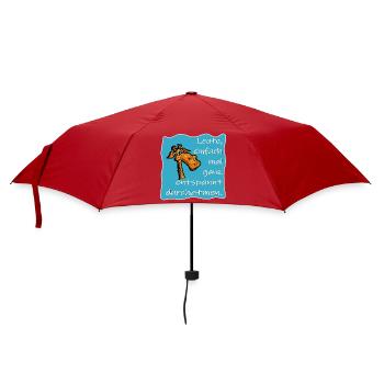 GIRAFFE ENTSPANNUNG DURCHATMEN - Regenschirm (klein) - Rot - Vorne