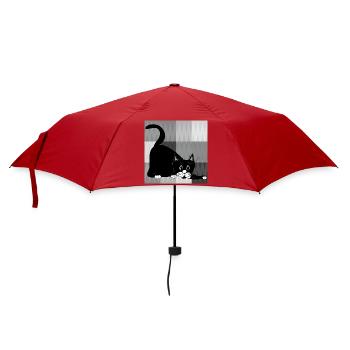 cat - Umbrella (small) - red - Front