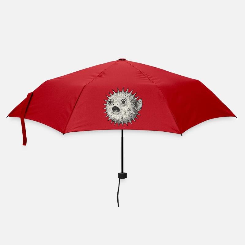 Stachelfisch Überraschung Kugelfisch - Regenschirm (klein) - Rot