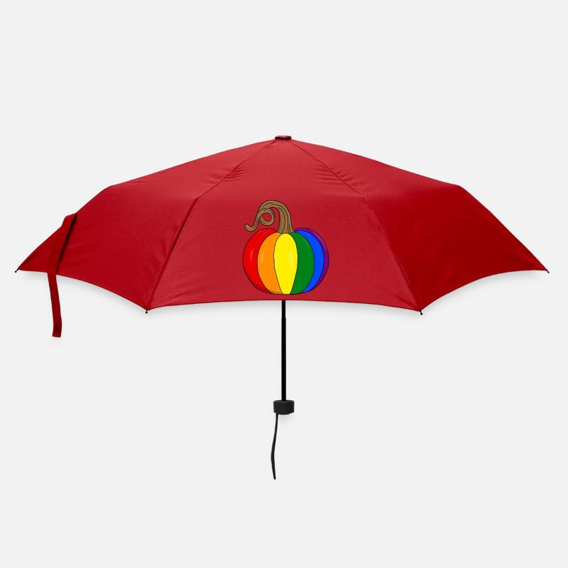 Rainbow Pumpkin PopArt - Umbrella (small) - red