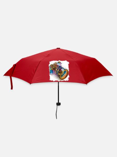 Digitalkamera als CAD-Design Blaupause - Regenschirm (klein) - Rot
