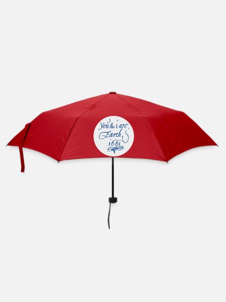 Du und ich sind Erde 1661 - Regenschirm (klein) - Rot