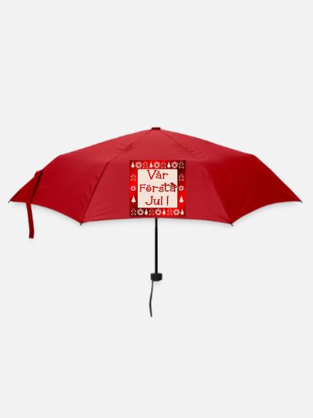 Unser erstes Weihnachten - Regenschirm (klein) - Rot