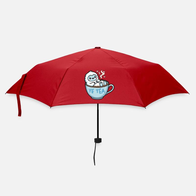 Yeti in a tea mug - Umbrella (small) - red