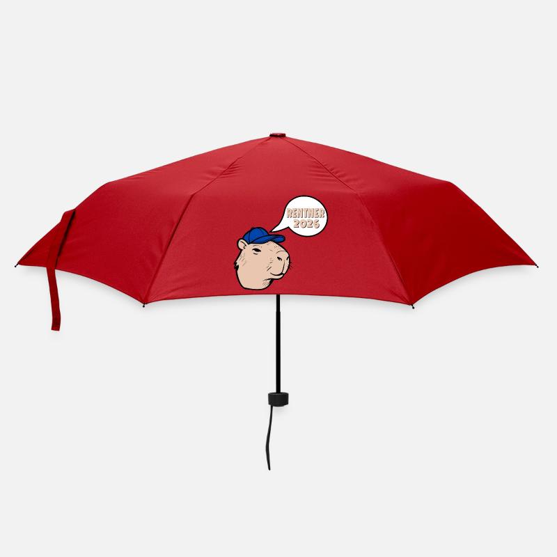 Rentner Rente 2026 Capybara - Regenschirm (klein) - Rot