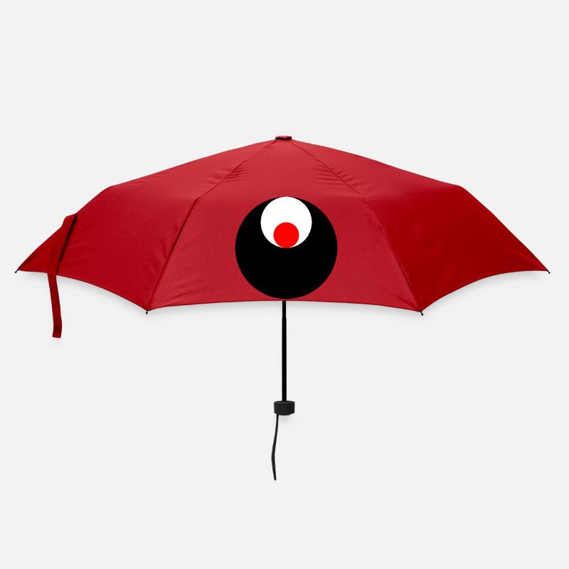 3 circles, black, white and red - Umbrella (small) - red