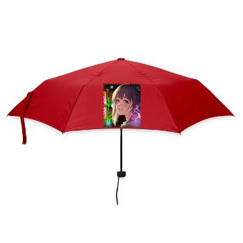 Magische Neontraumheldin - Regenschirm (klein) - Rot - Vorne