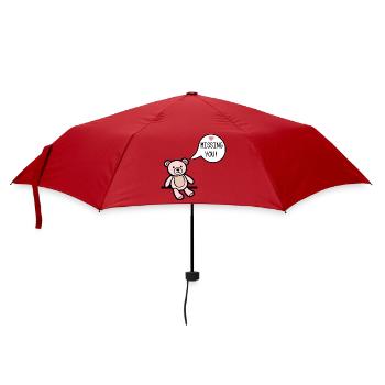 Du fehlst mir - Regenschirm (klein) - Rot - Vorne