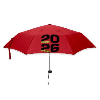 Meister und Aufsteiger 2026 - Regenschirm (klein) - Rot - Vorne