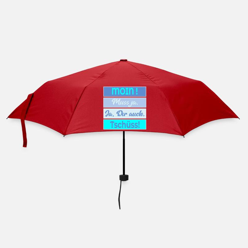Plauderei Moin Tschüss - Regenschirm (klein) - Rot