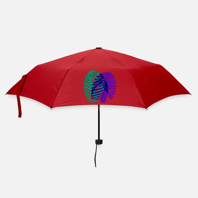 Dual chromatic ribcage - Umbrella (small) - red